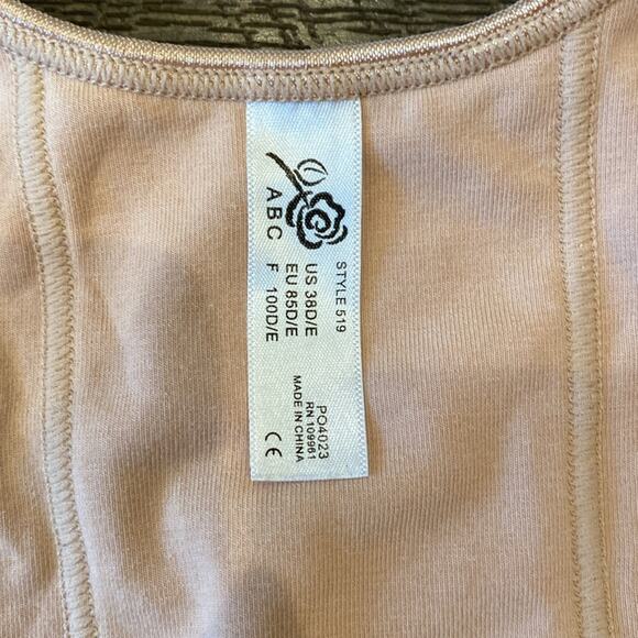 American Breast Care Women's 519 Compression Bra Beige Size 38D/E - Picture 7 of 12